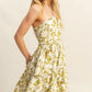 HYFVE Floral Print Halter Neck Tiered Mini Dress