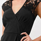 Floral Lace Shoulder Wrap Dress