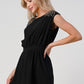 Embellished Shoulder Mini Dress – Timeless Elegance