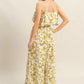 HYFVE Floral Print Spaghetti Strap Wide Leg Jumpsuit