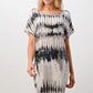 Short Sleeve Tie-Dye Shift Dress