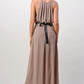Halter Neck Maxi Dress with Beaded Waist Detail