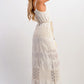 Boho-Inspired Embroidered Maxi Dress with Adjustable Straps