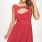 Embellished Cutout Chiffon Dress