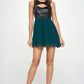 Faux Leather Cut-Out Mini Dress