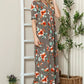 BOMBOM Floral Round Neck Short Sleeve Maxi Tee Dress
