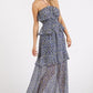 Mittoshop Ruffled Smocked Floral Halter Neck Maxi Dress