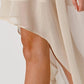 Sleeveless High-Low Beaded Neckline Dress