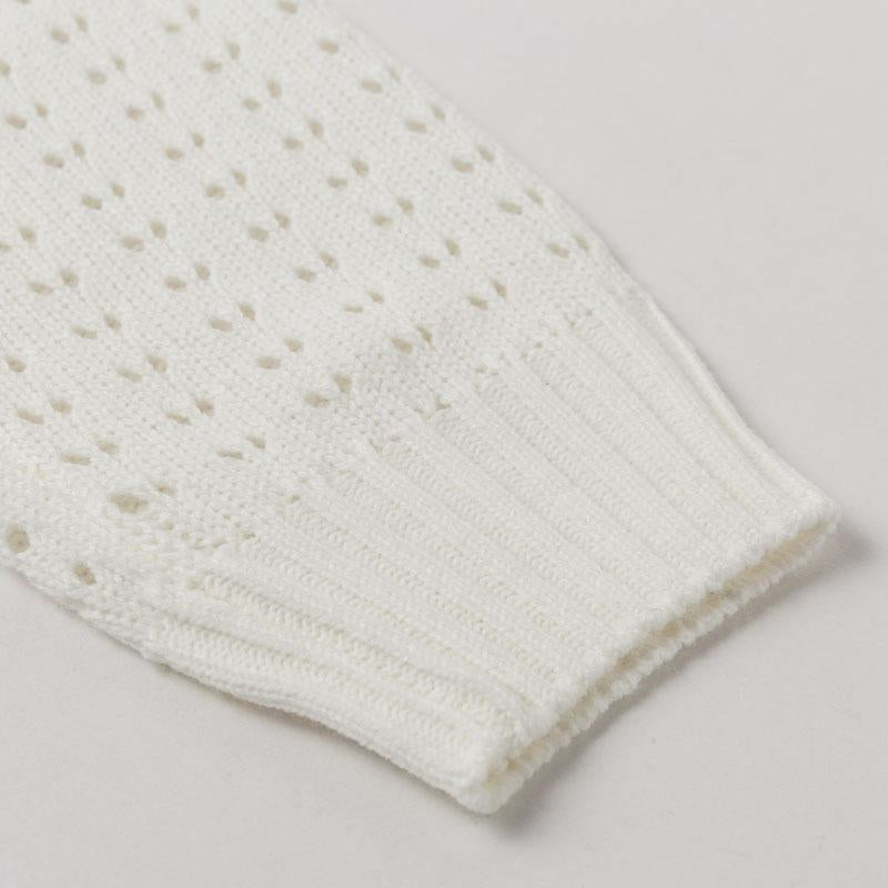 Knitted hollow out top pullover Women backless long sleeve