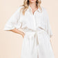 Mittoshop Tie Waist Half Sleeve Romper