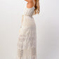 Boho-Inspired Embroidered Maxi Dress with Adjustable Straps