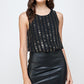 Sleeveless Textured Shift Dress – Modern Glamour