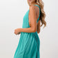 Sleeveless A-Line Dress with Grommet Detail