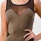 Mesh Insert Bodycon Dress – Sleek and Stylish