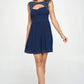Embellished Cutout Chiffon Dress