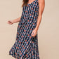 Floral V-Neck Sleeveless Maxi Dress