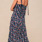 Floral V-Neck Sleeveless Maxi Dress