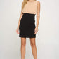 Sleeveless Two-Tone Fitted Dress