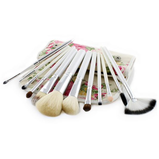 High Quality 12 Rose Flower Makeup Brushes