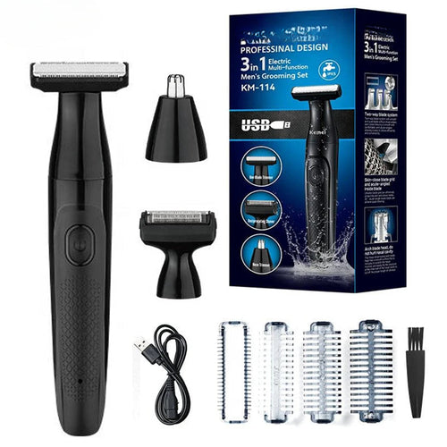 3in1 Grooming Kit Hair Trimmer Electric for Men Body Beard Hair
