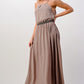 Halter Neck Maxi Dress with Beaded Waist Detail