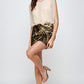 Sequin Skirt with Sleeveless Blouson Dress – Glamorous Party Look
