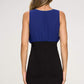 Sleeveless Two-Tone Fitted Dress