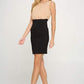 Sleeveless Two-Tone Fitted Dress