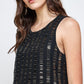 Sleeveless Textured Shift Dress – Modern Glamour