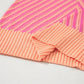 Strawberry Pink Contrast Chevron Knit V Neck Sweater Vest Top