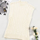 Oatmeal Cable Knit High Neck Sweater Vest Top