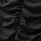 Black Sweetheart Long Sleeve Ruched Bodycon Mini Dress