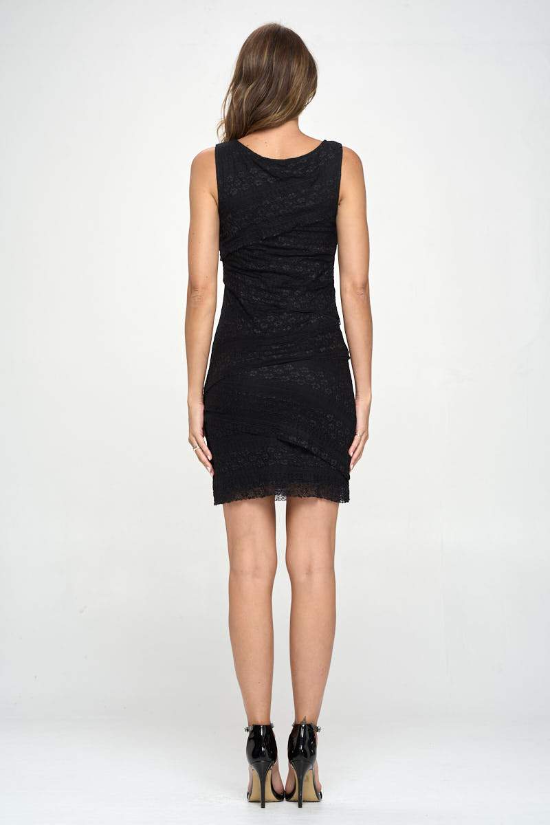 Elegant Layered Lace Bodycon Dress