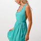 Sleeveless A-Line Dress with Grommet Detail