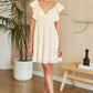 ADORA Tie Back V-Neck Ruffle Sleeve Dress