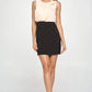 Sleeveless Two-Tone Draped Mini Dress