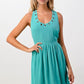 Sleeveless A-Line Dress with Grommet Detail