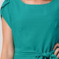 Elegant Cap-Sleeve Dress with Tie Waist