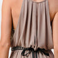 Halter Neck Maxi Dress with Beaded Waist Detail