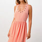 Sleeveless A-Line Dress with Grommet Detail