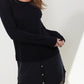 Women Twofer Pullover Sweater Dress