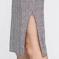 Women's Glen Plaid Off Shoulder Crisscross Dress In Grey Black