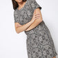Women's Flower Embossed Shift Dress
