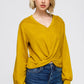 Women's V-Neck Wrap Front Sweatshirt Top