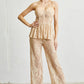 Queeny Sleeveless Spaghetti Strap Party Evening  Dress Jumpsuit