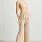 Queeny Sleeveless Spaghetti Strap Party Evening  Dress Jumpsuit