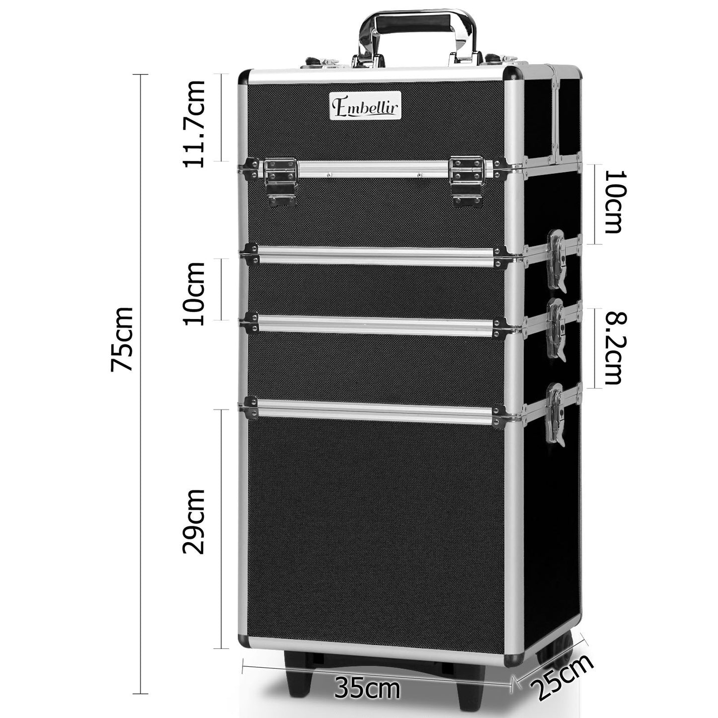Embellir Makeup Case Beauty Trolley Cosmetic Organiser Box Travel