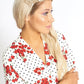 Cherry and  Polka Dot Wrap Style Dress