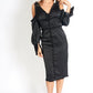 Night At The Museum Black Satin Dress