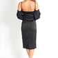 Night At The Museum Black Satin Dress